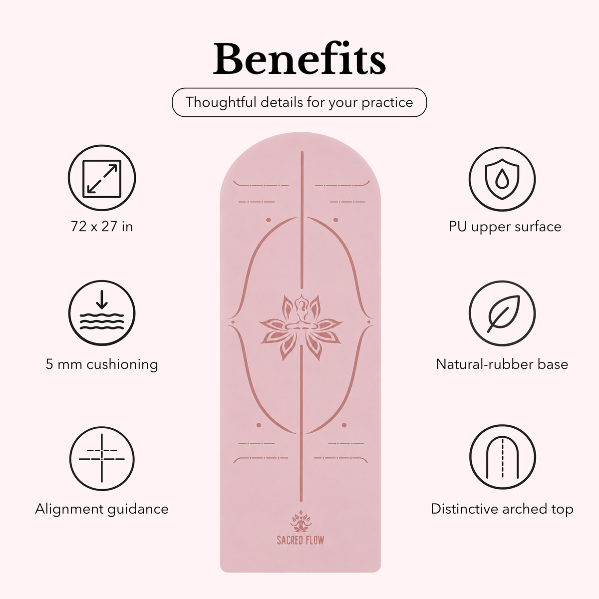 PU Arched Yoga Mat