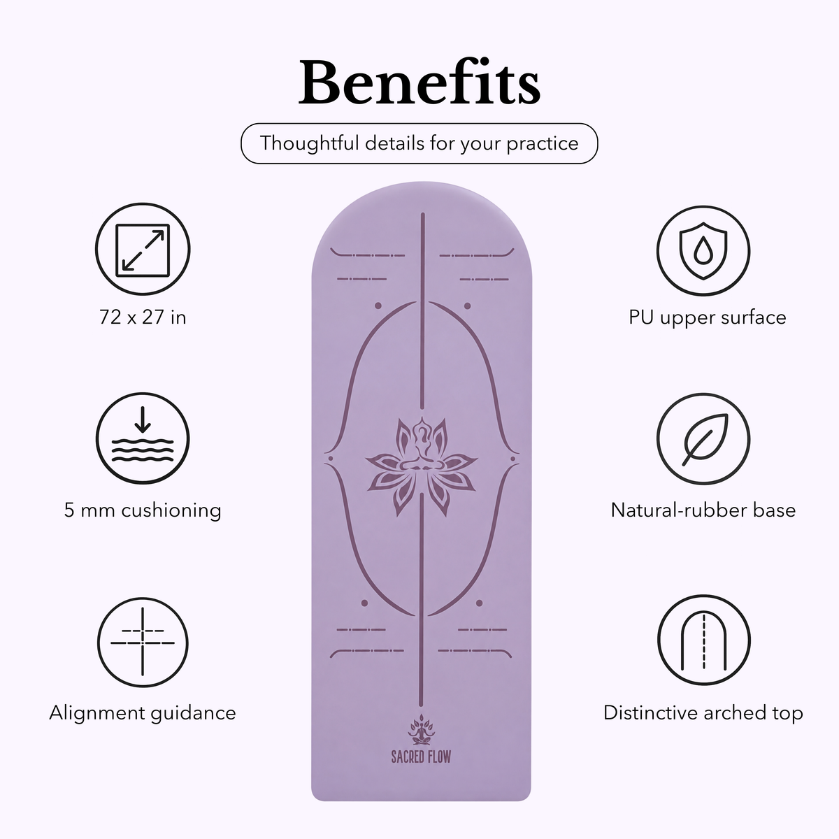 PU Arched Yoga Mat