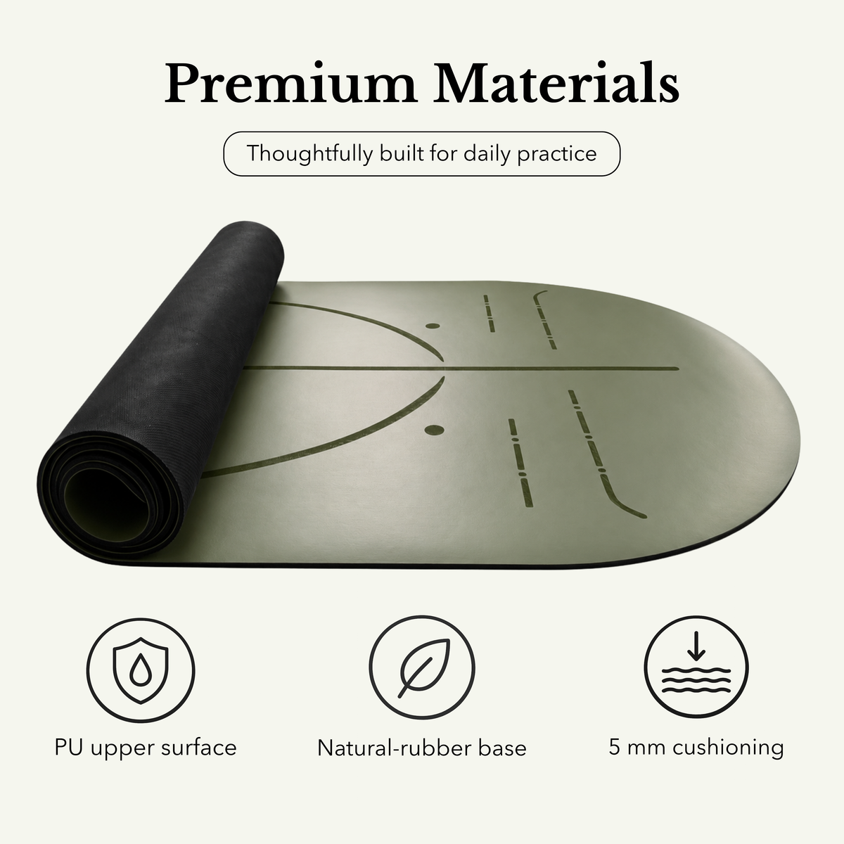 PU Arched Yoga Mat
