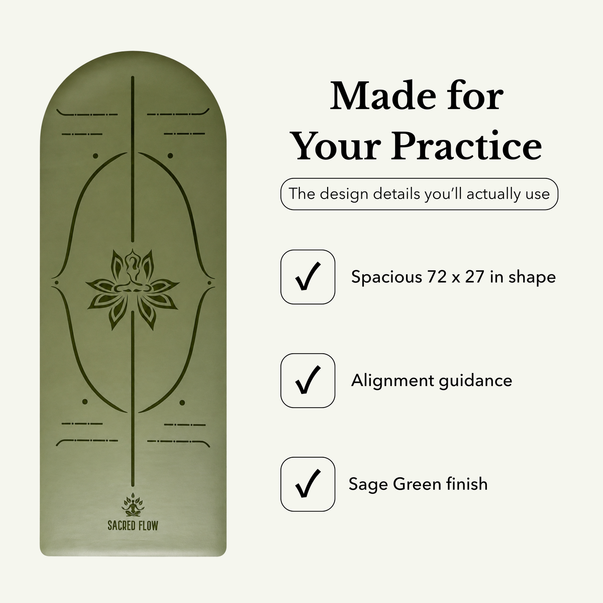 PU Arched Yoga Mat