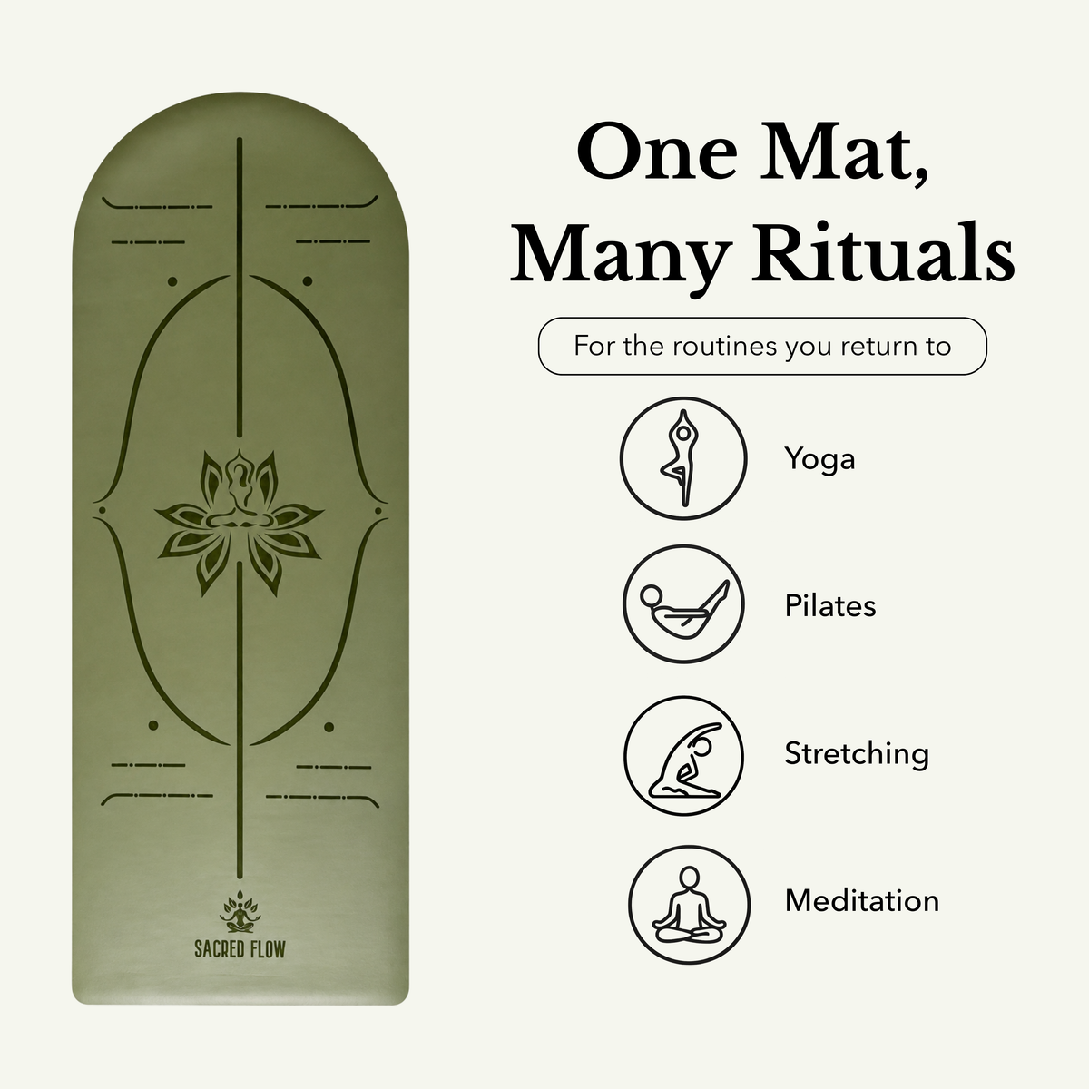 PU Arched Yoga Mat