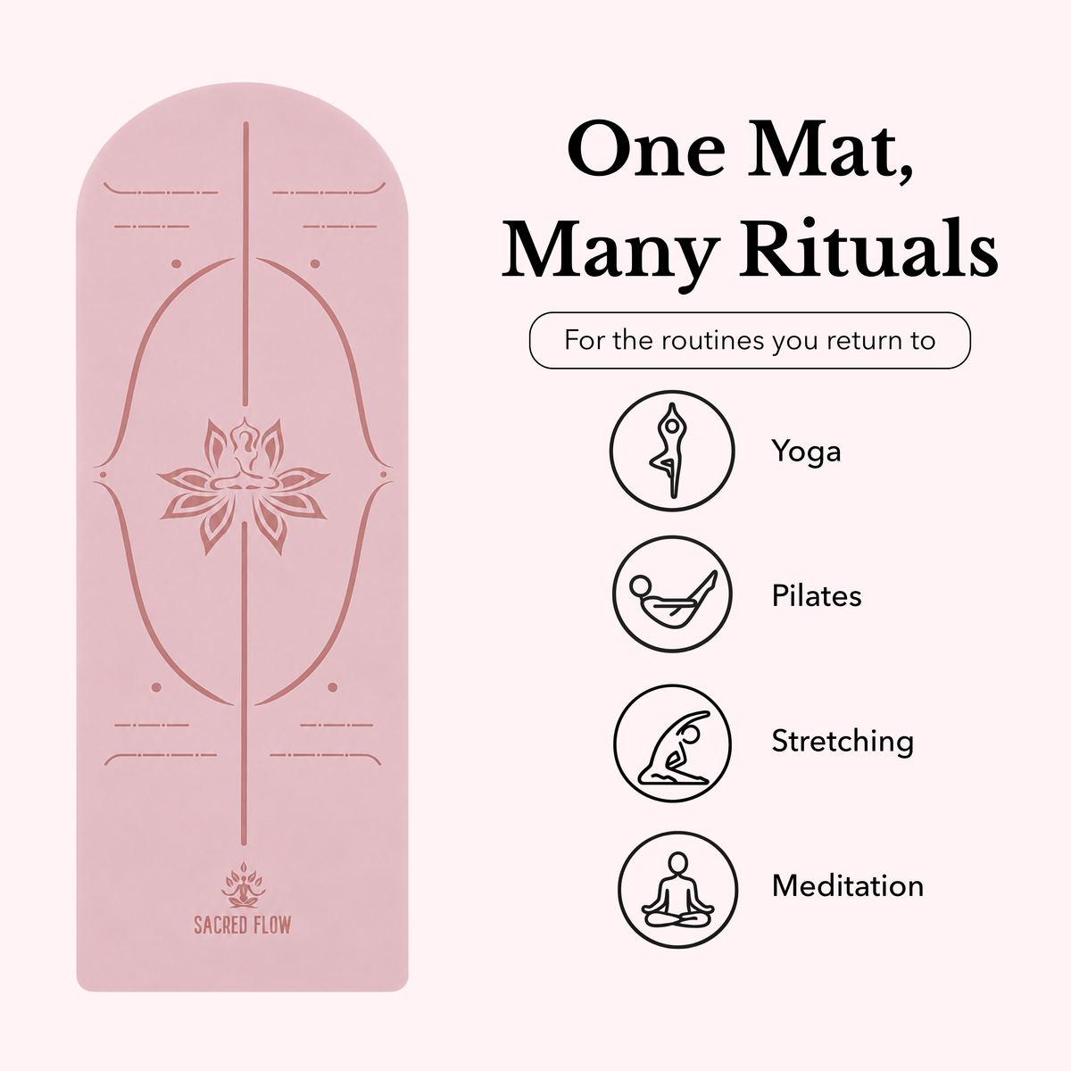 PU Arched Yoga Mat