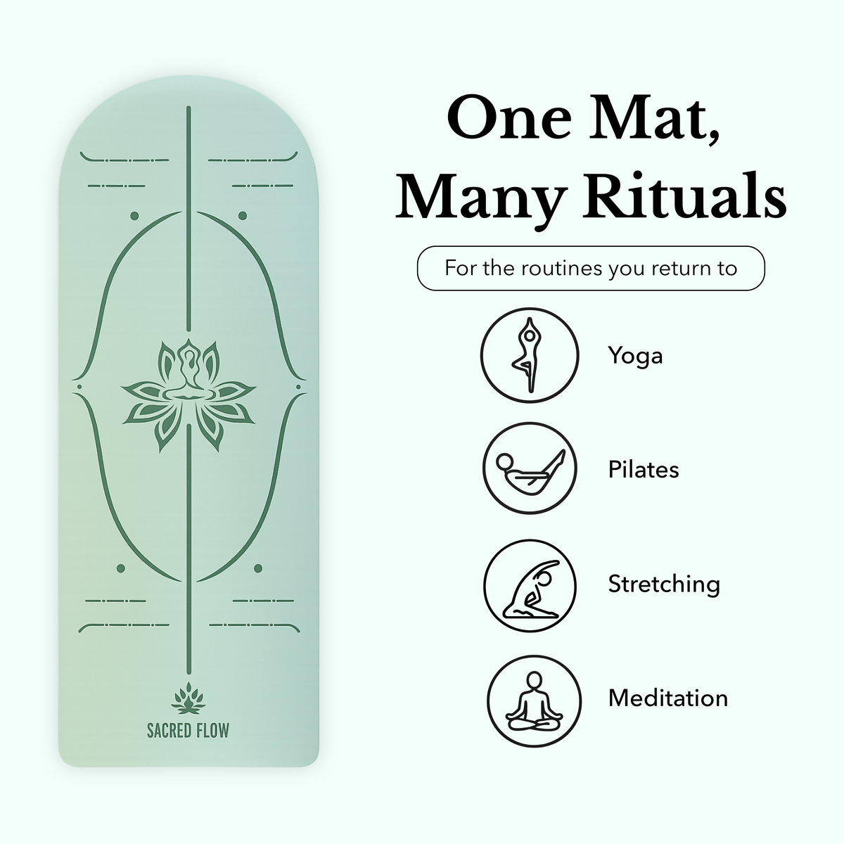 PU Arched Yoga Mat