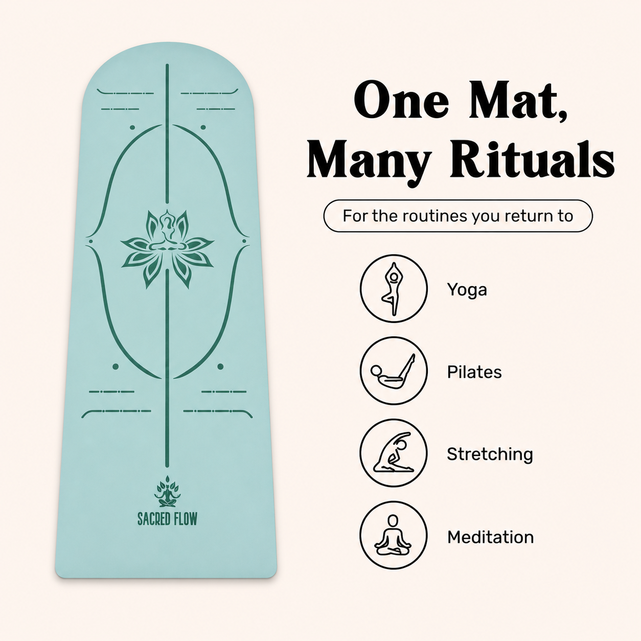 PU Arched Yoga Mat