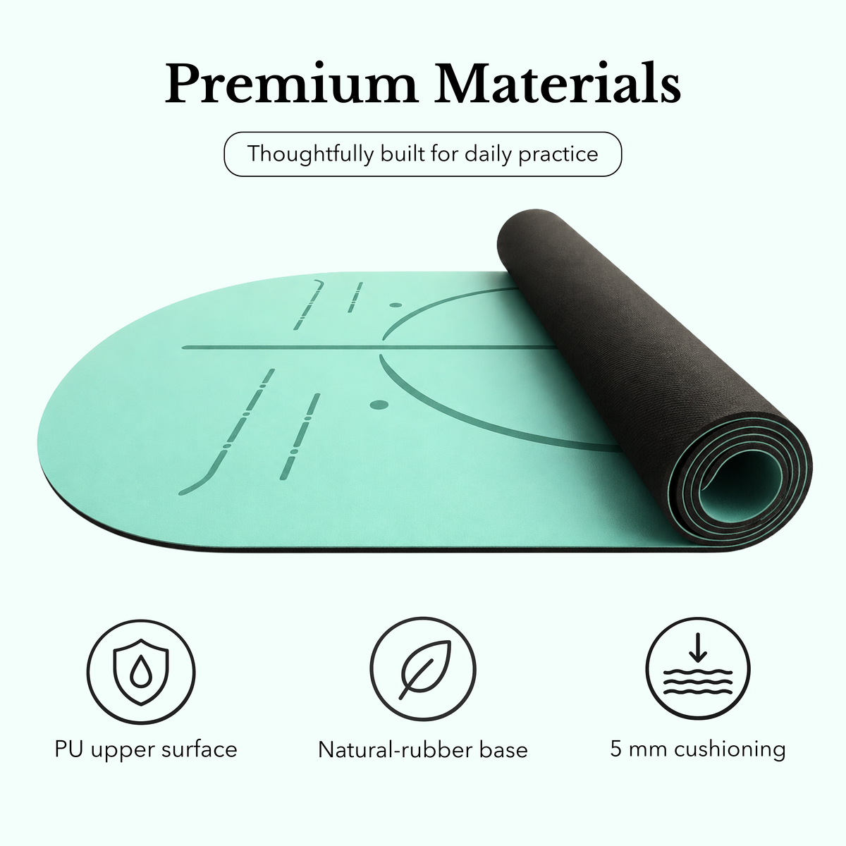 PU Arched Yoga Mat