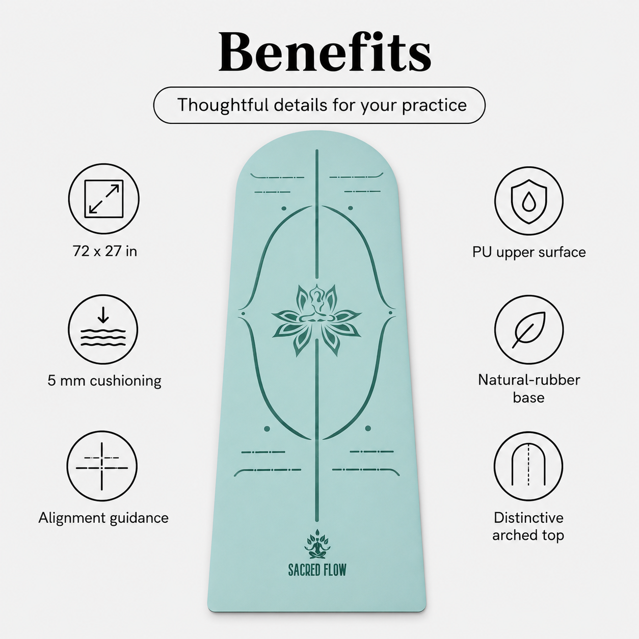 PU Arched Yoga Mat